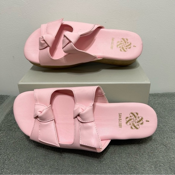 Sam & Libby Indie Double Bow Platform Sandals Size 8 - Picture 7 of 13